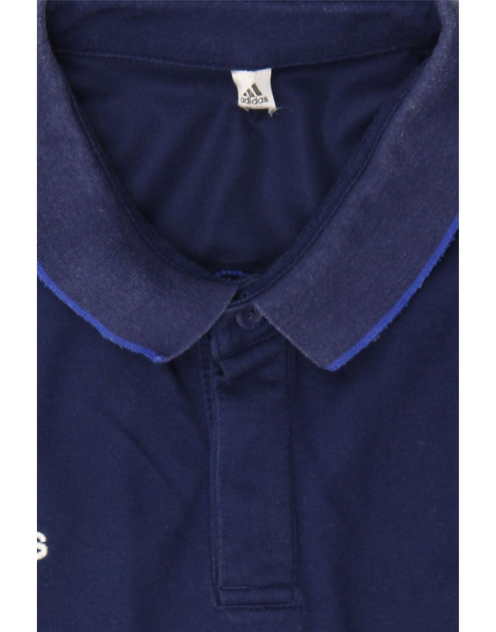 ADIDAS Mens Climalite Polo Shirt Medium Navy Blue Vintage Adidas and Second-Hand Adidas from Messina Hembry 