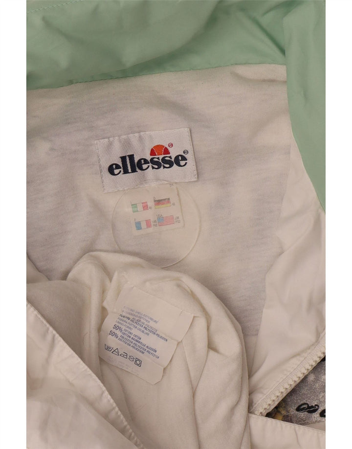 Ellesse Mens Tracksuit Top Jacket IT 46 Small White Colourblock Polyester
