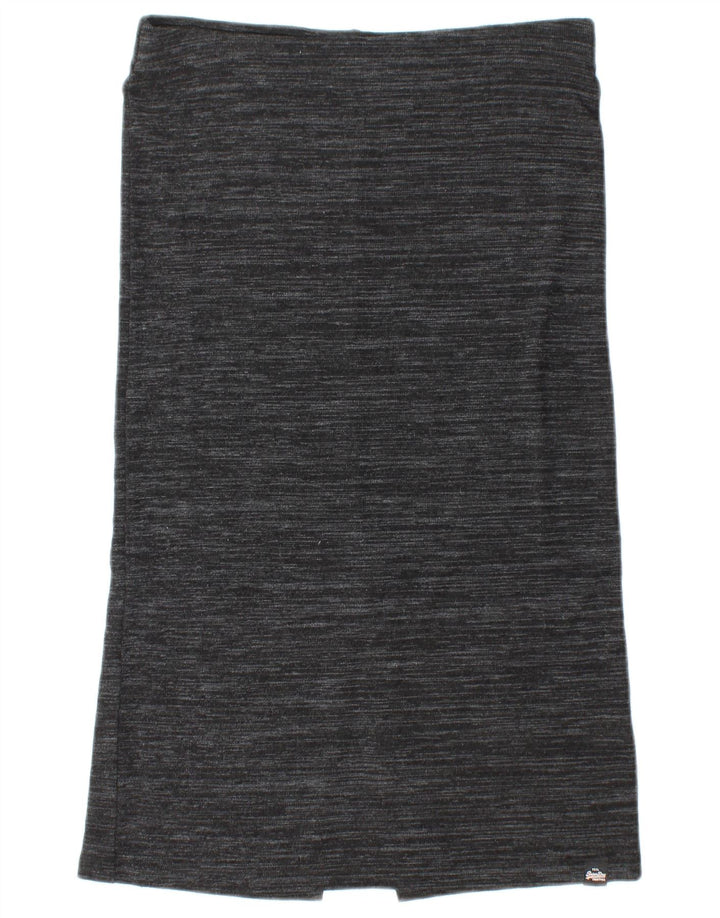SUPERDRY Womens Straight Skirt Medium W30 Grey Flecked Viscose