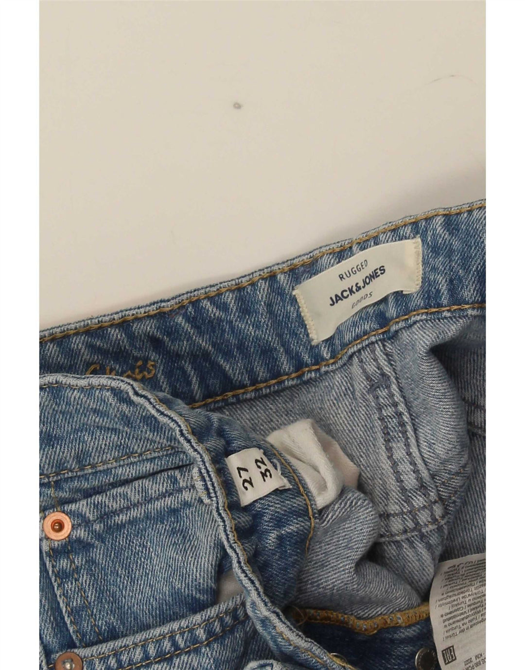 Jack & Jones Mens Slim Jeans W27 L32 Blue Cotton