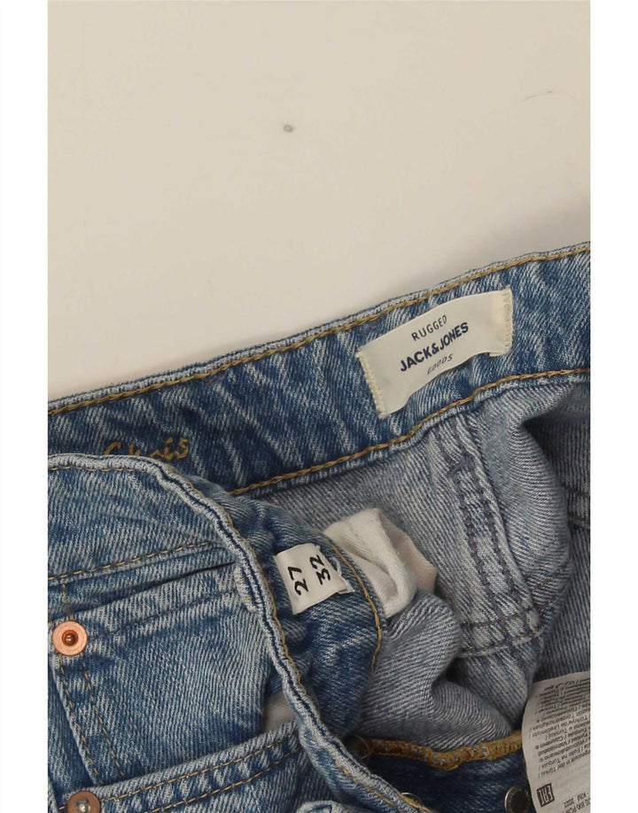 Jack & Jones Mens Slim Jeans W27 L32 Blue Cotton