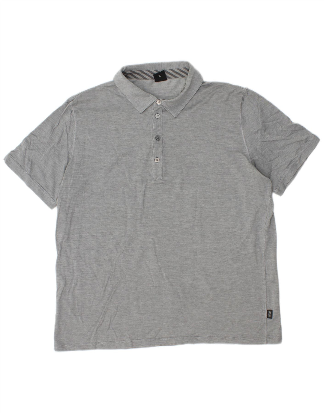 Hugo Boss Mens Polo Shirt XL Grey Flecked