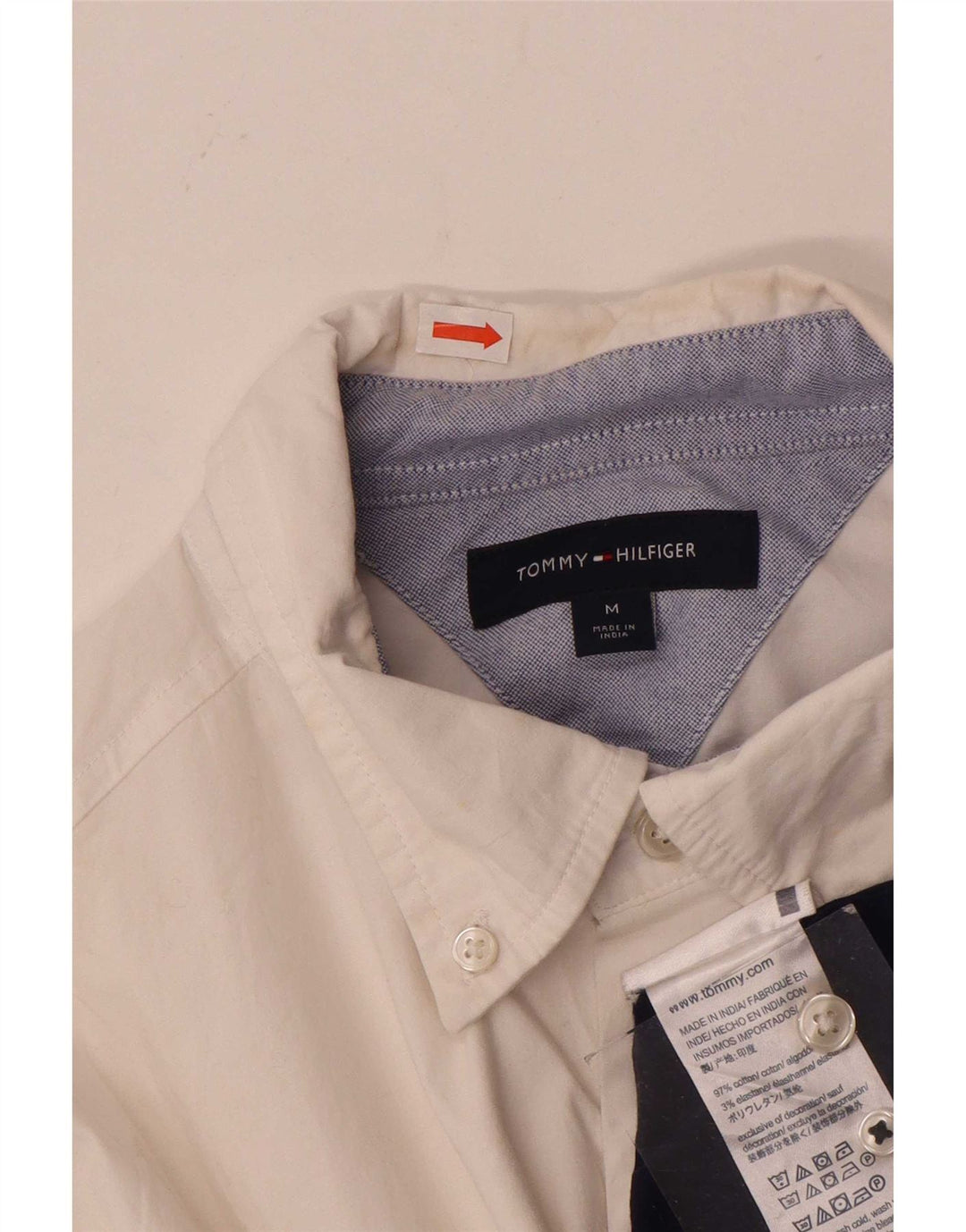 Tommy Hilfiger Mens Shirt Medium White Colourblock