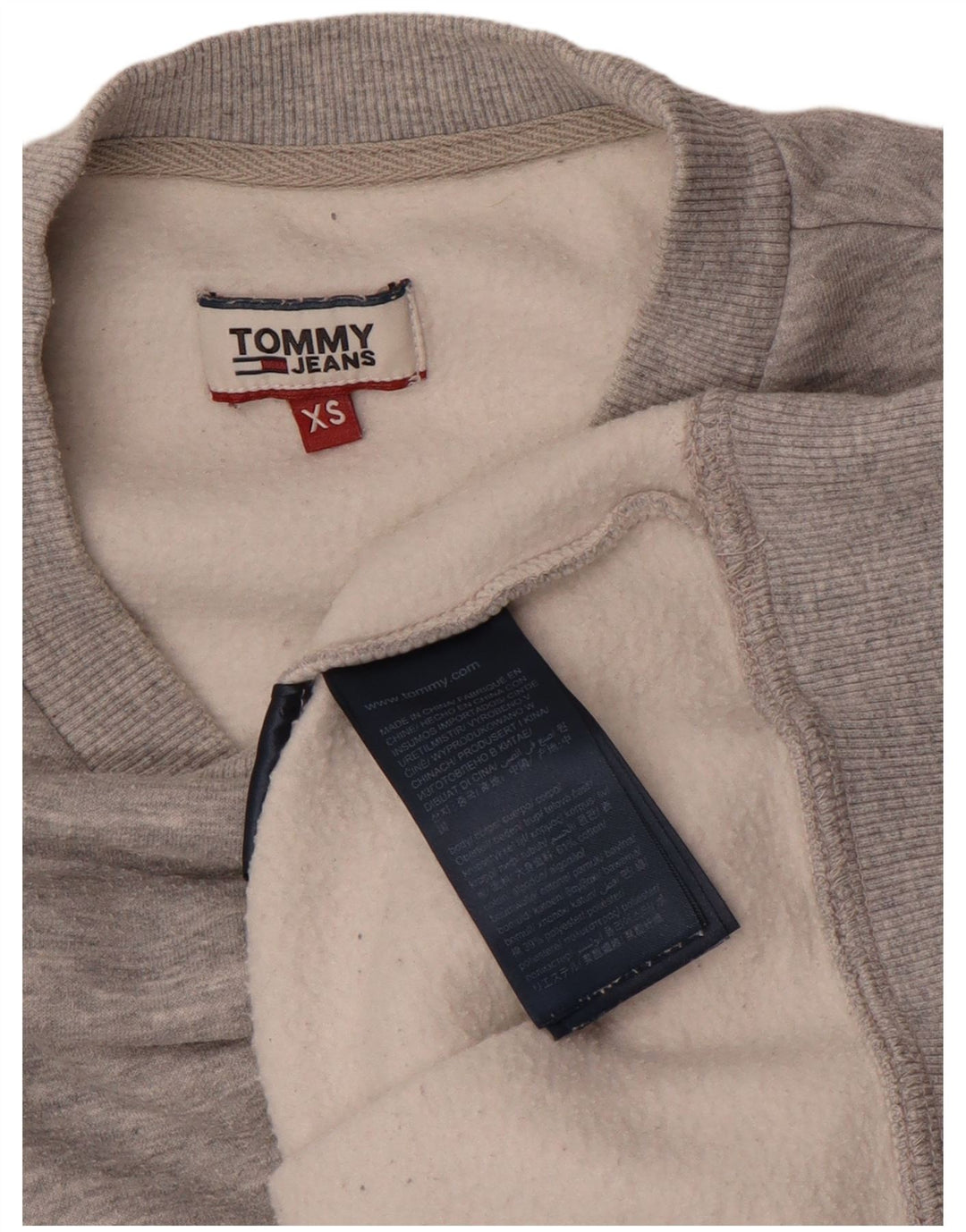 TOMMY HILFIGER Mens Sweatshirt Jumper XS Grey Flecked Cotton