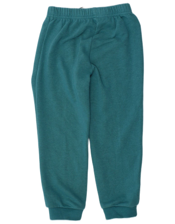 ADIDAS Boys Tracksuit Trousers Joggers 3-4 Years  Green Cotton