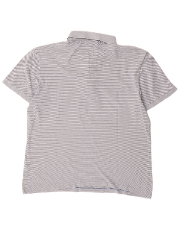 Lacoste Mens Regular Fit Polo Shirt Size 5 Large Blue Pinstripe Cotton