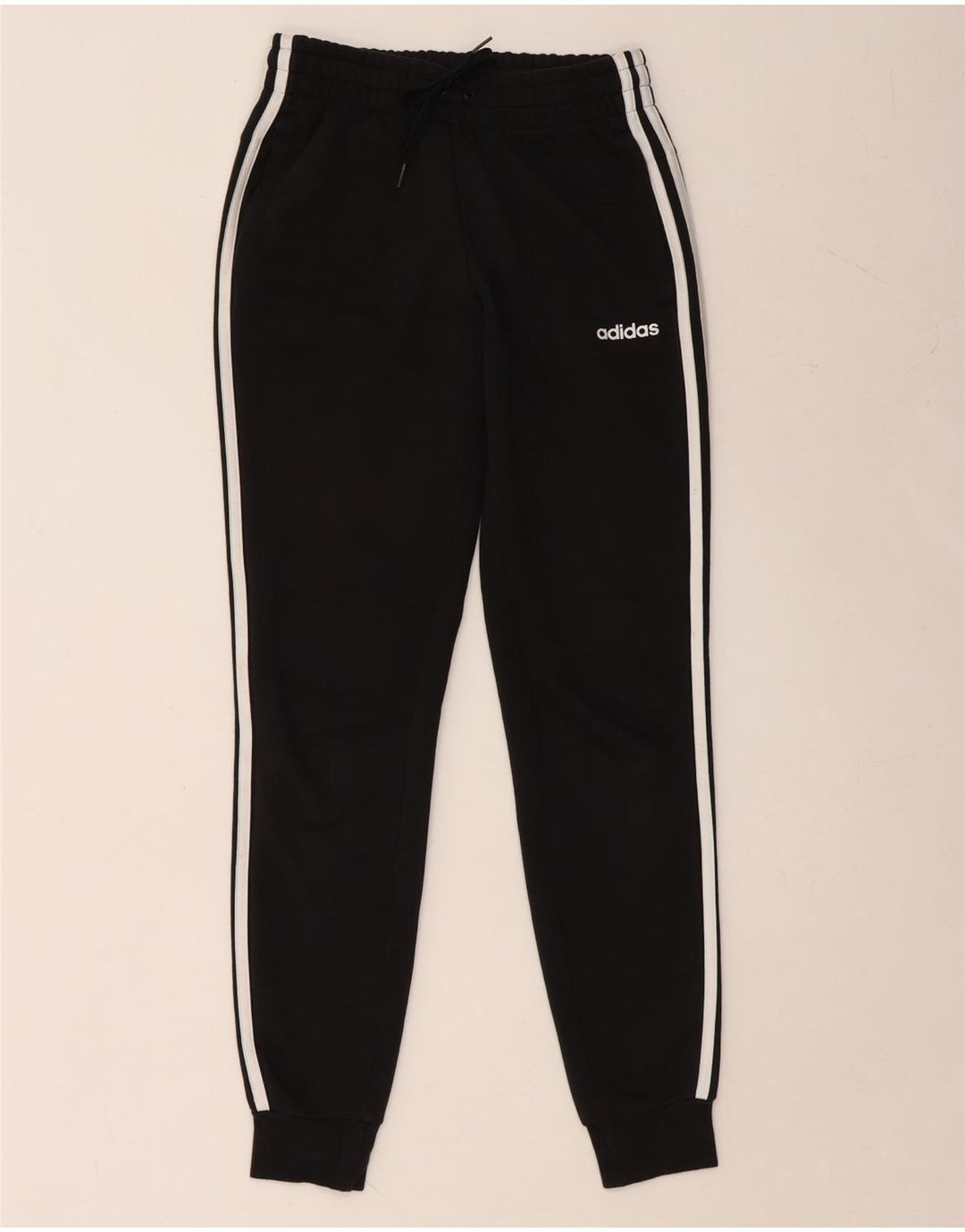 ADIDAS Womens Tracksuit Trousers Joggers UK 4/6 XS Black Cotton