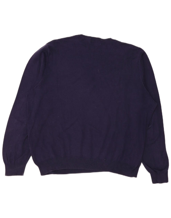 Polo Ralph Lauren Mens Crew Neck Jumper Sweater 2XL Navy Blue Cotton
