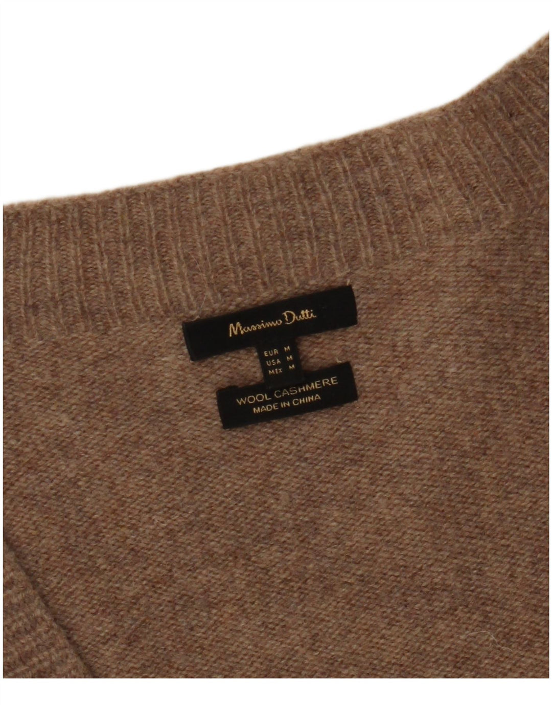 MASSIMO DUTTI Womens Oversized Cardigan Sweater UK 14 Medium Brown Wool