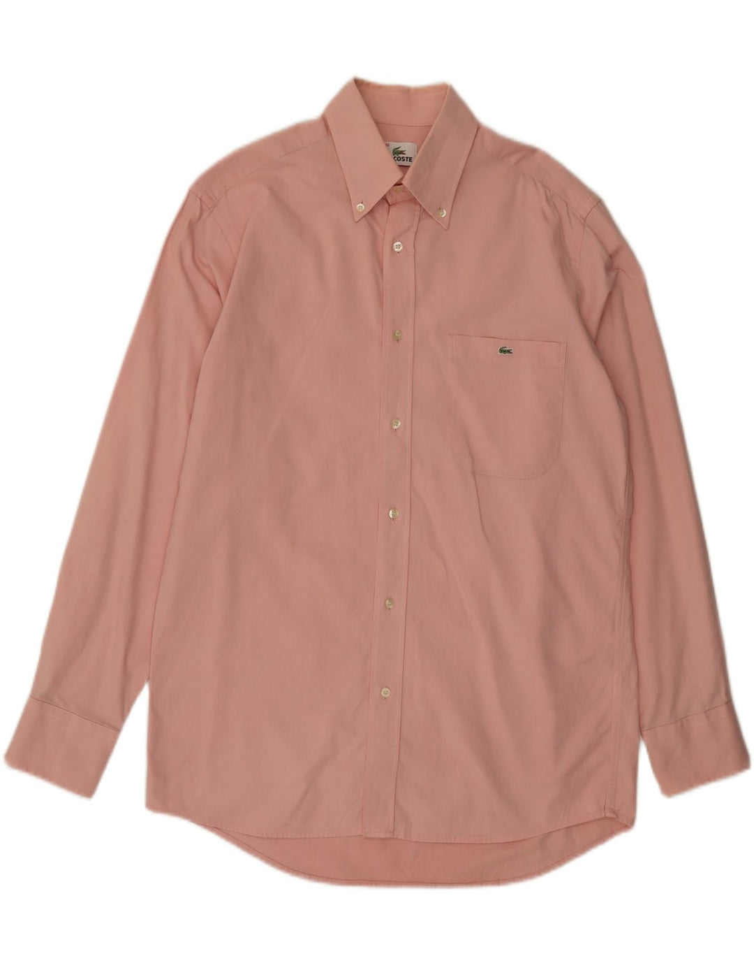 Lacoste Mens Shirt Size 40 Medium Pink Cotton
