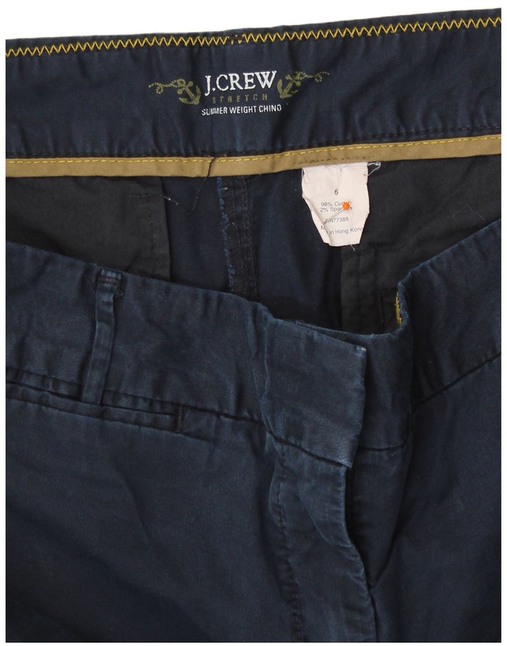 J. CREW Womens Chino Shorts US 6 Medium W32 Navy Blue Cotton