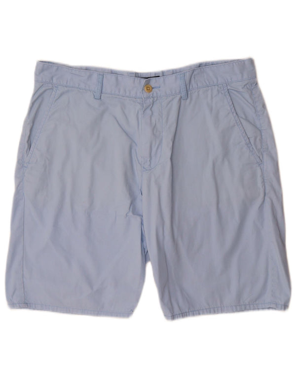 Gant Mens Relaxed Fit Chino Shorts W34 Large Blue Cotton