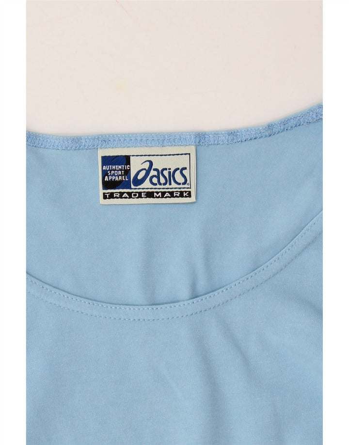 ASICS Womens Top 3/4 Sleeve UK 12 Medium Blue Cotton Vintage Asics and Second-Hand Asics from Messina Hembry 