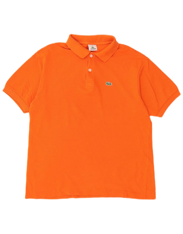 LACOSTE Boys Polo Shirt 15-16 Years Orange Cotton