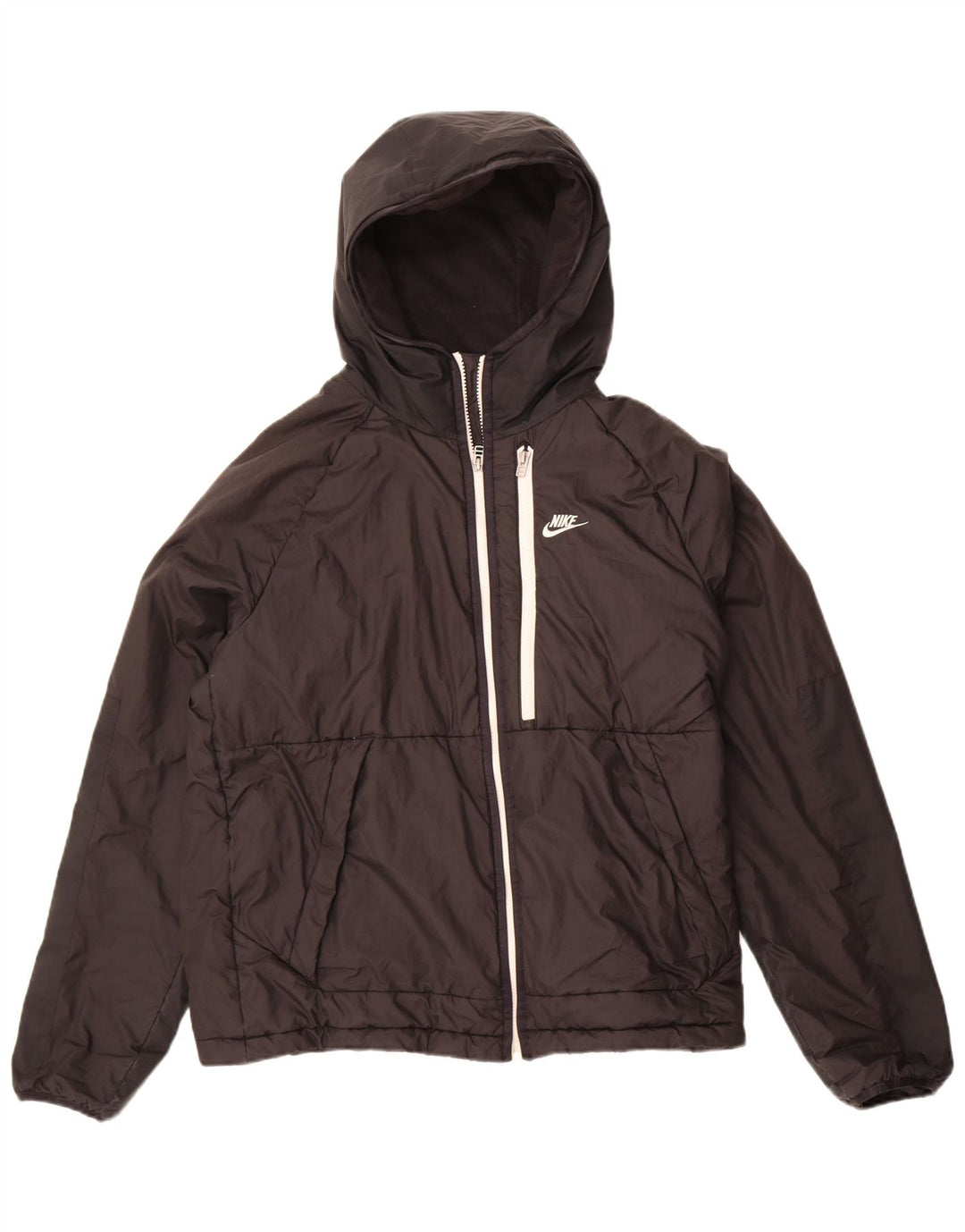 Nike Womens Therma-Fit Hooded Windbreaker Jacket UK 14 Medium Black