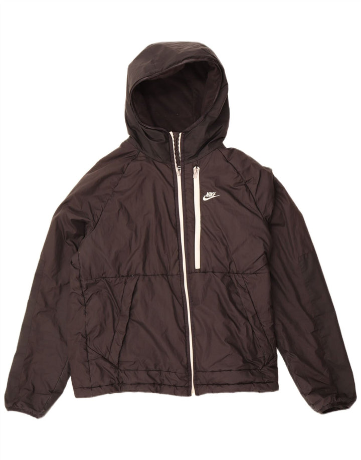 Nike Womens Therma-Fit Hooded Windbreaker Jacket UK 14 Medium Black