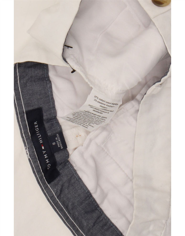 Tommy Hilfiger Womens Slim Chino Trousers US 8 Medium W32 L29 White Cotton