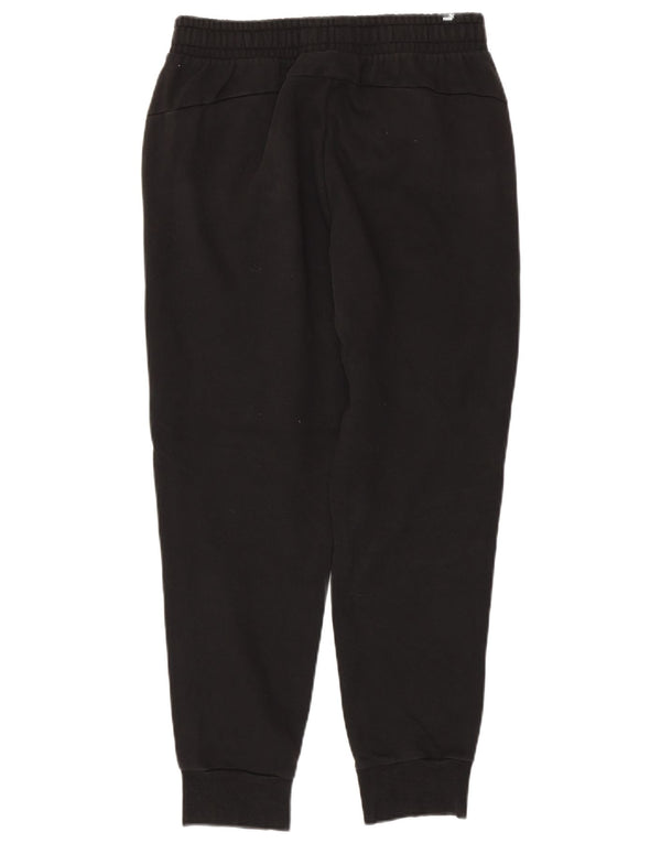 PUMA Mens Graphic Tracksuit Trousers Joggers Medium  Black Cotton