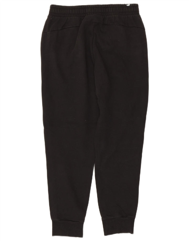 PUMA Mens Graphic Tracksuit Trousers Joggers Medium  Black Cotton