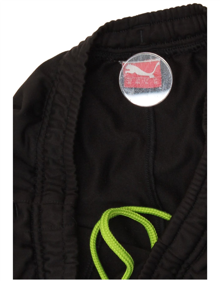 Puma Boys Graphic Tracksuit Trousers Joggers 13-14 Years  Black Polyester