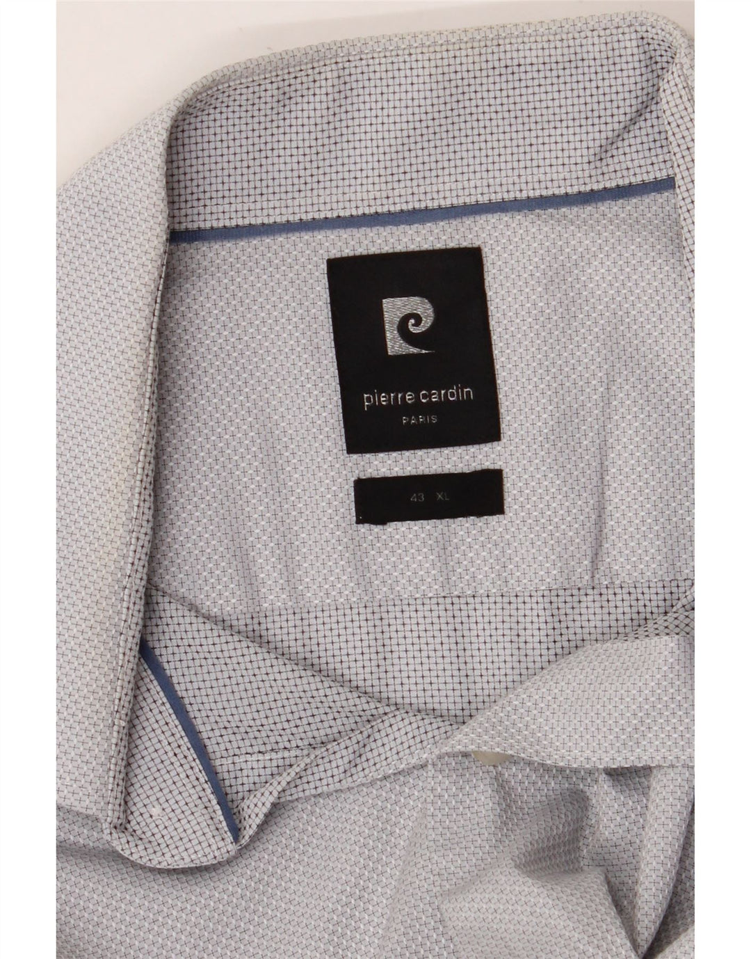 PIERRE CARDIN Mens Shirt Size 43 XL Blue Spotted