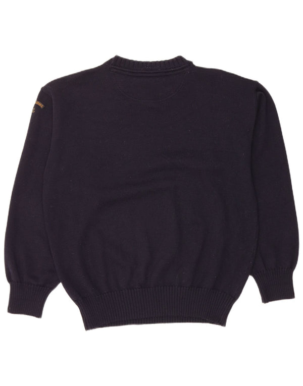 PAUL & SHARK Mens V-Neck Jumper Sweater Medium Navy Blue New Wool