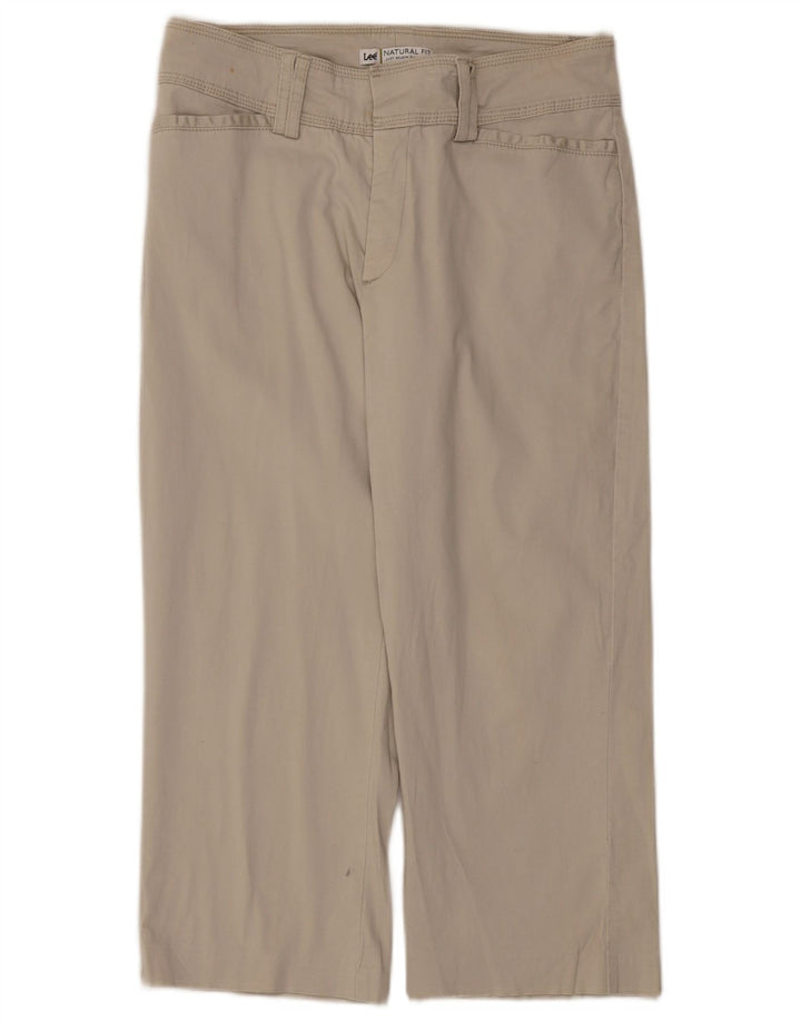 LEE Womens Natural Fit Straight Capri Trousers US 6 Medium W30 L21 Grey