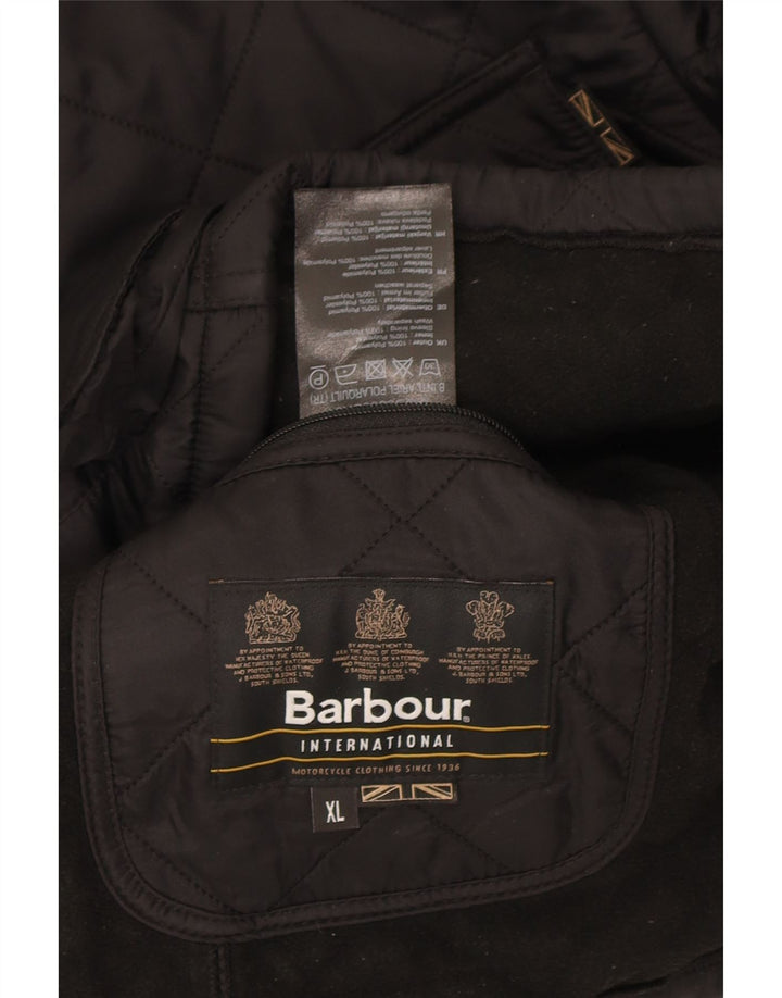 Barbour Mens Quilted Jacket UK 42 XL Black Polyamide