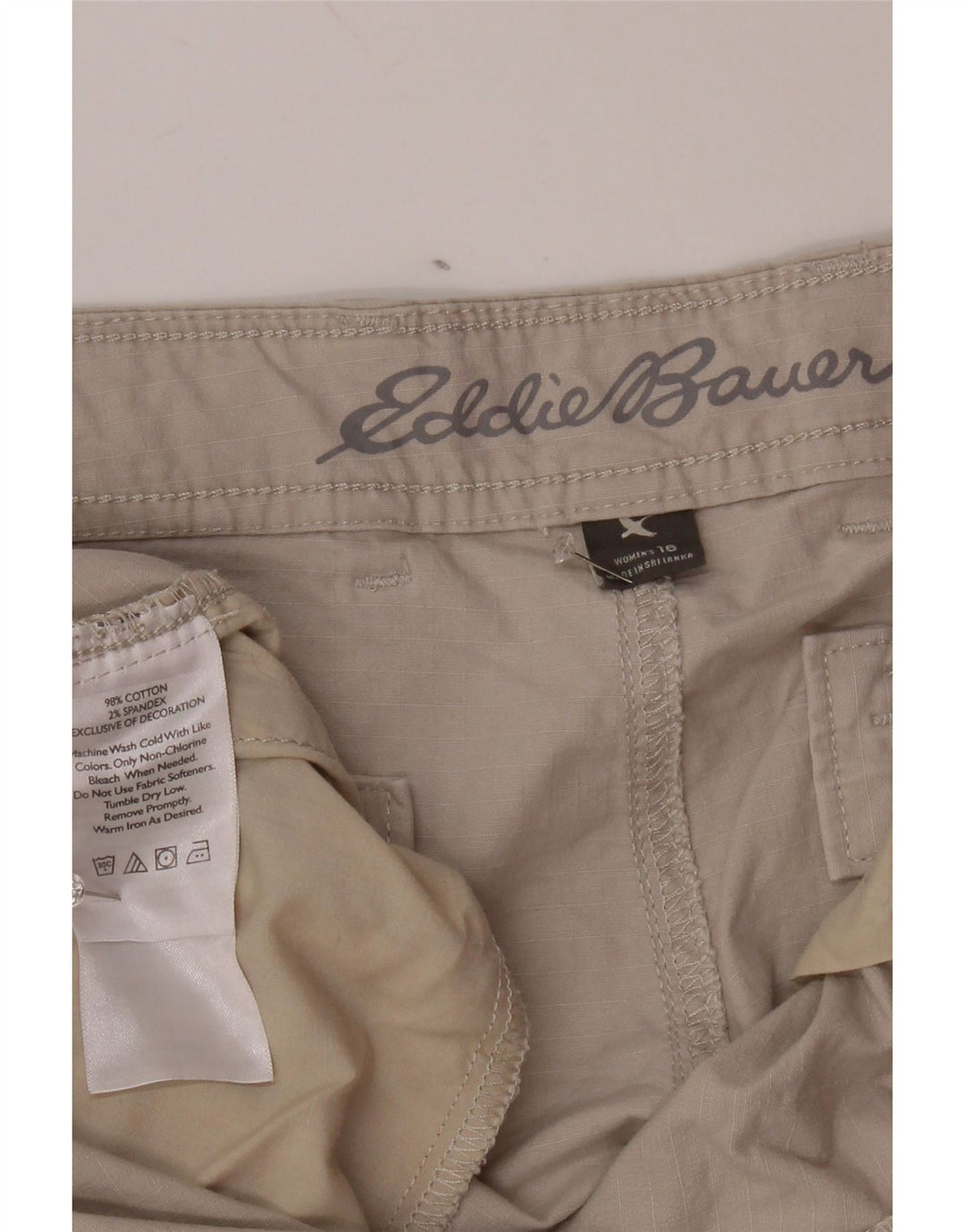 EDDIE BAUER Womens Cargo Shorts US 16 2XL W38 Grey Cotton