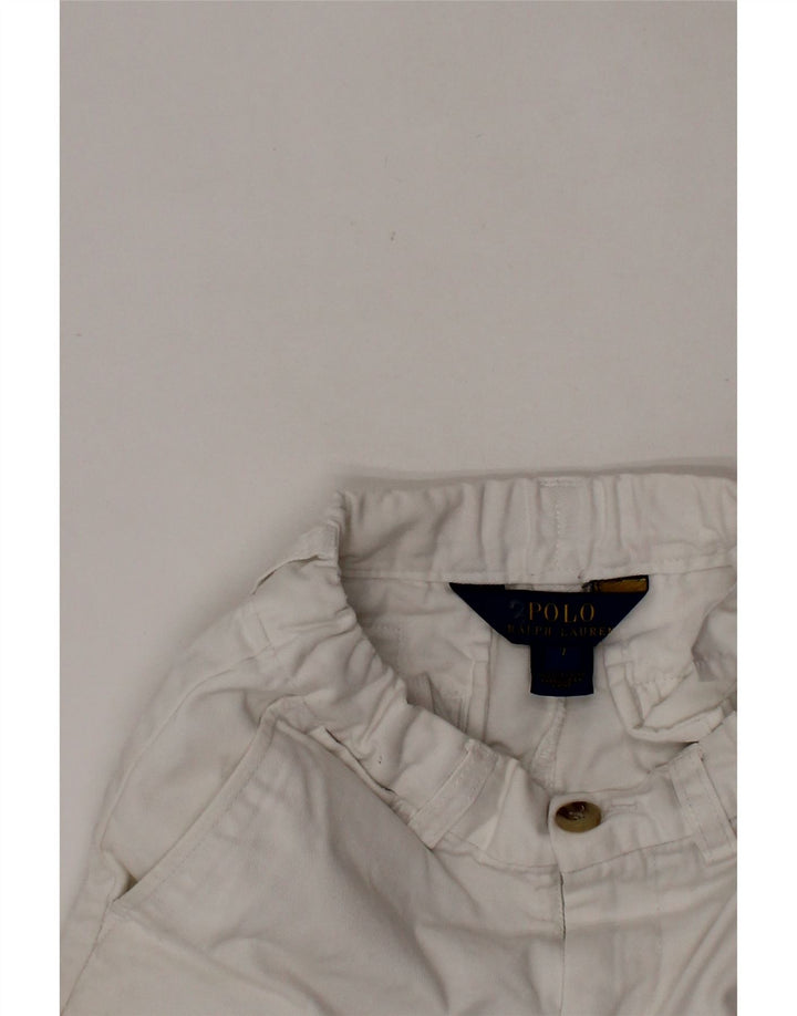 POLO RALPH LAUREN Boys Chino Shorts 6-7 Years W22  White Cotton