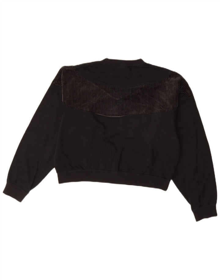 NIKE Womens Oversized Sweatshirt Jumper UK 10 Small Black Cotton