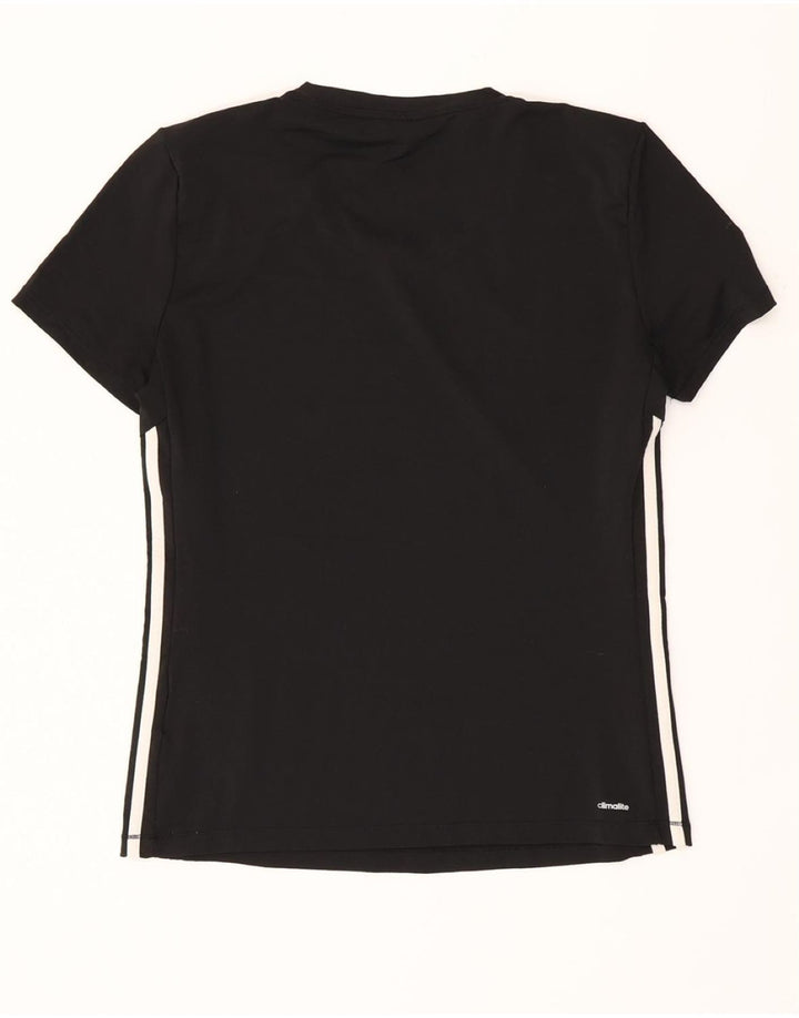 ADIDAS Womens Climalite T-Shirt Top UK 12/14 Medium Black Polyester