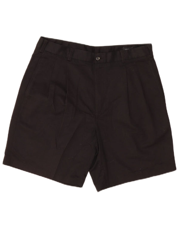Izod Mens Pegged Chino Shorts W36 Large Black Polyester