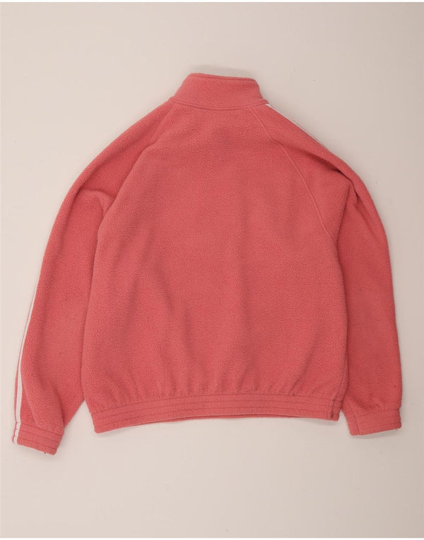 Adidas Womens Primegreen Oversized Zip Neck Fleece Jumper UK 8 Small Pink