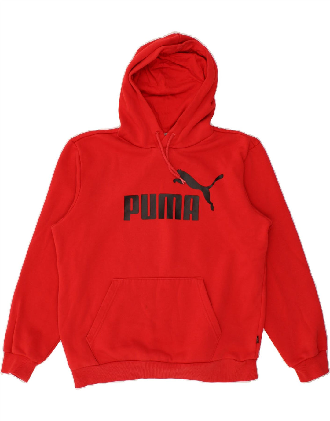 PUMA Womens Oversized Graphic Hoodie Jumper UK 14 Medium Red Vintage Puma and Second-Hand Puma from Messina Hembry 