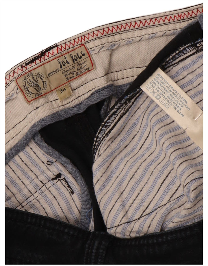 Fat Face Mens Cargo Shorts W34 Large Black Cotton
