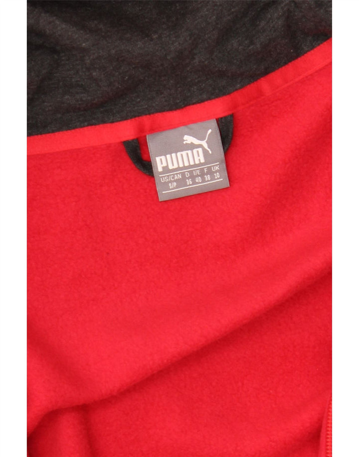 PUMA Womens Zip Hoodie Sweater UK 10 Small Red