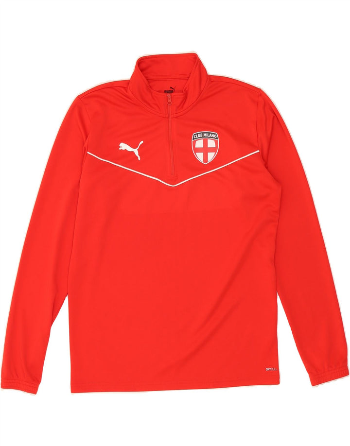 PUMA Mens Zip Neck Pullover Tracksuit Top Medium Red Polyester Vintage Puma and Second-Hand Puma from Messina Hembry 