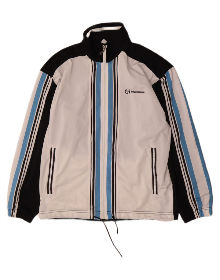 Sergio Tacchini Mens Tracksuit Top Jacket Medium White Colourblock