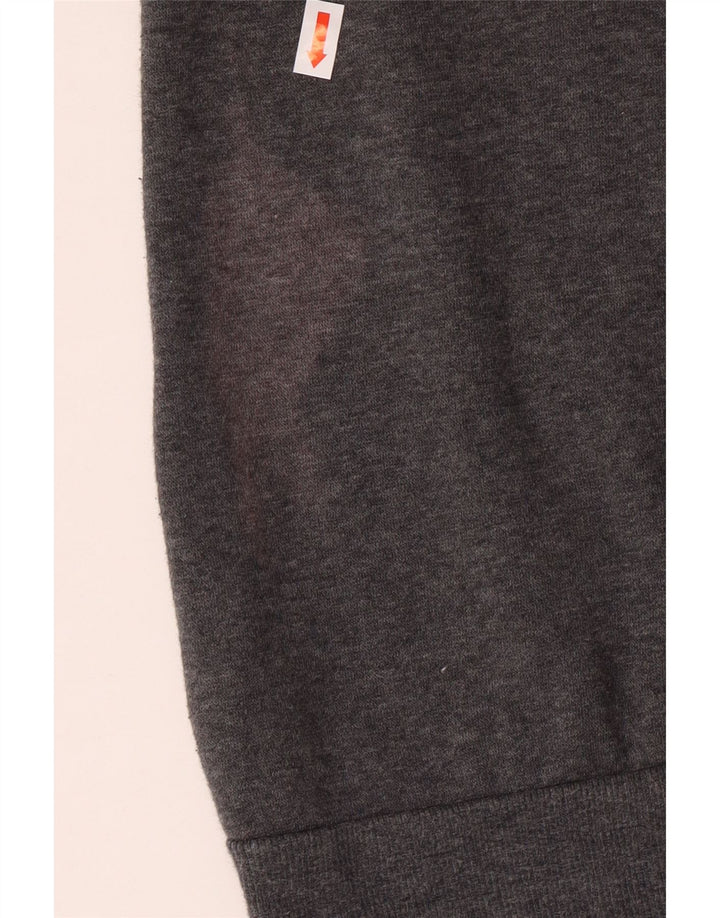 ADIDAS Girls Graphic Sweatshirt Jumper 11-12 Years Grey Cotton