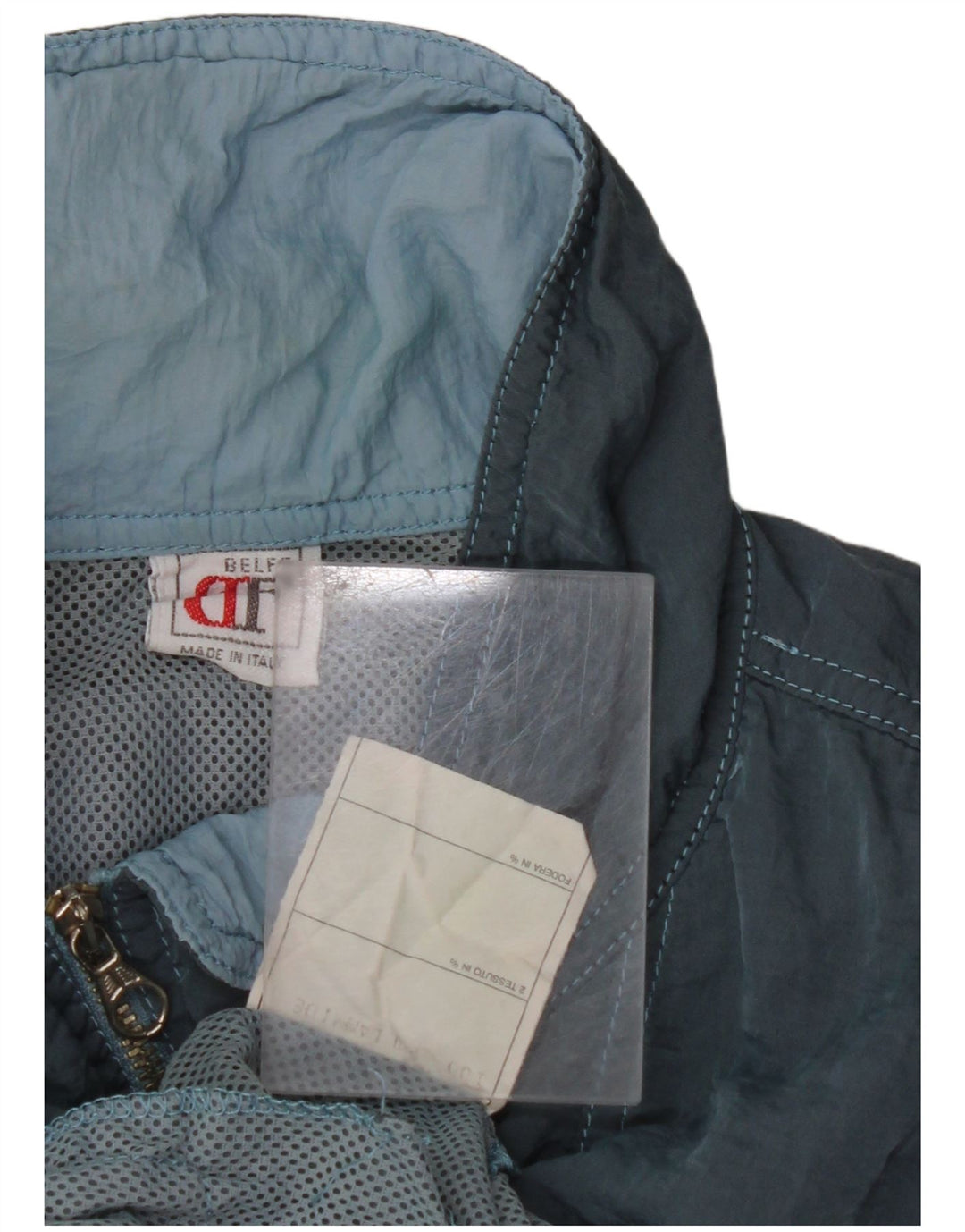 BELFE Mens Tracksuit Top Jacket UK 38 Medium Blue Colourblock Polyamide