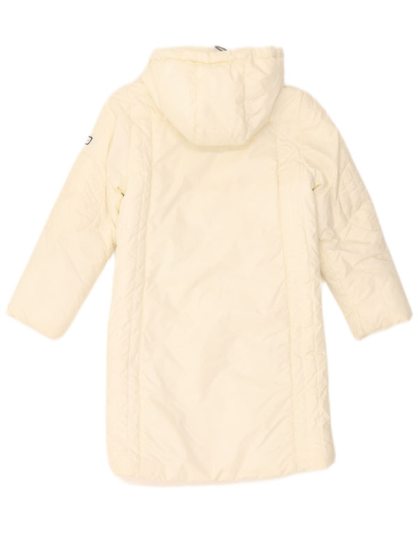 Champion Girls Hooded Padded Coat 4-5 Years XS Off White Polyamide