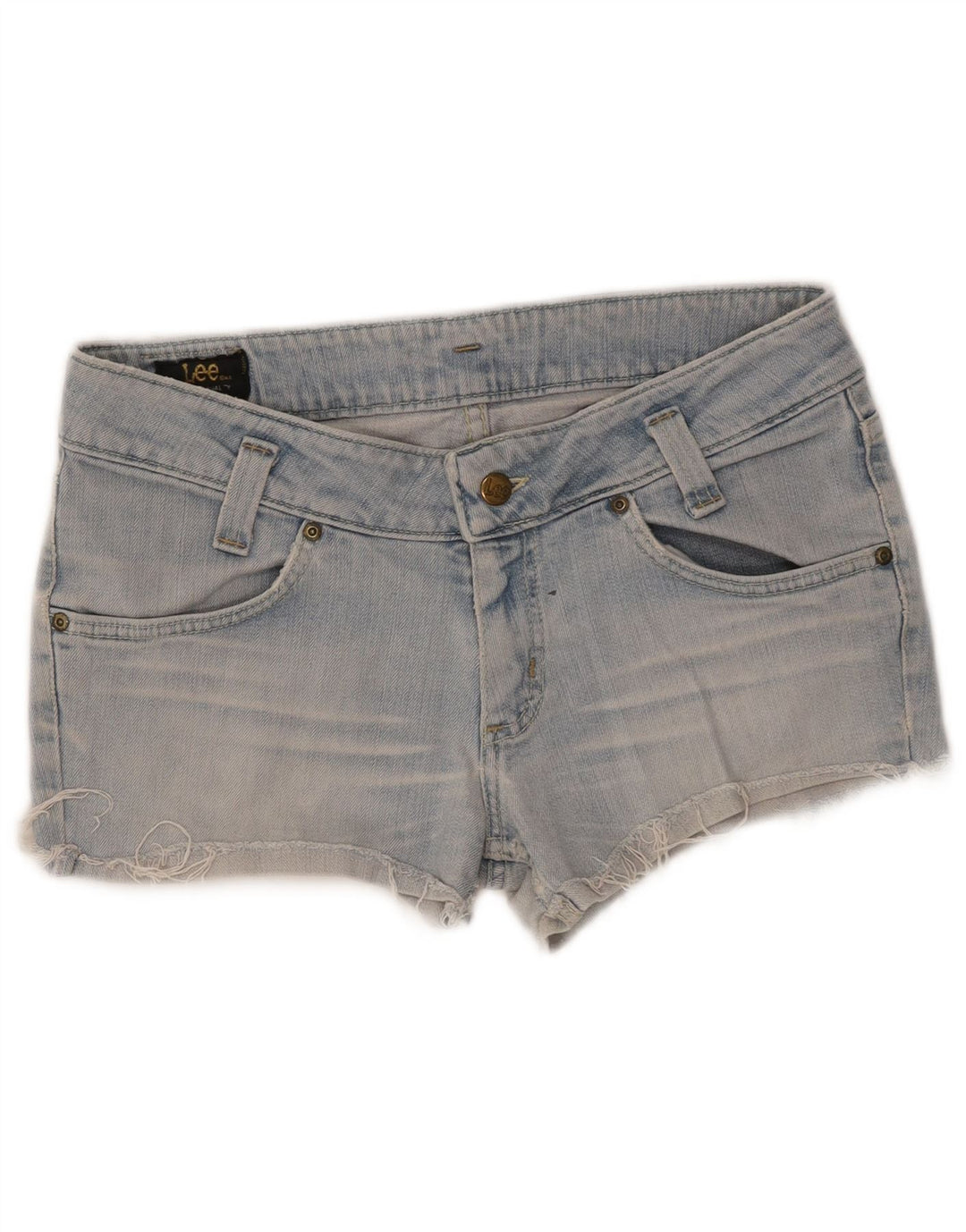 Lee Womens Denim Shorts W32 Large Blue