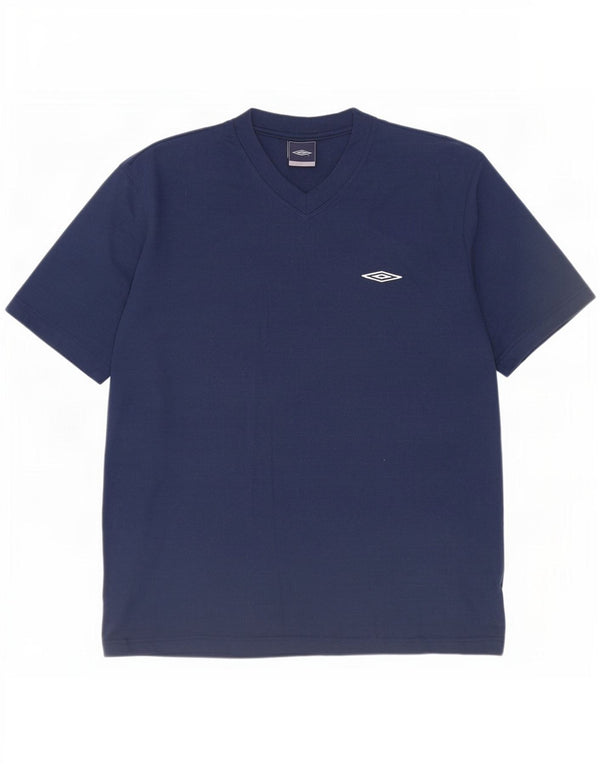 Umbro Mens T-Shirt Top 2XL Navy Blue Polyester