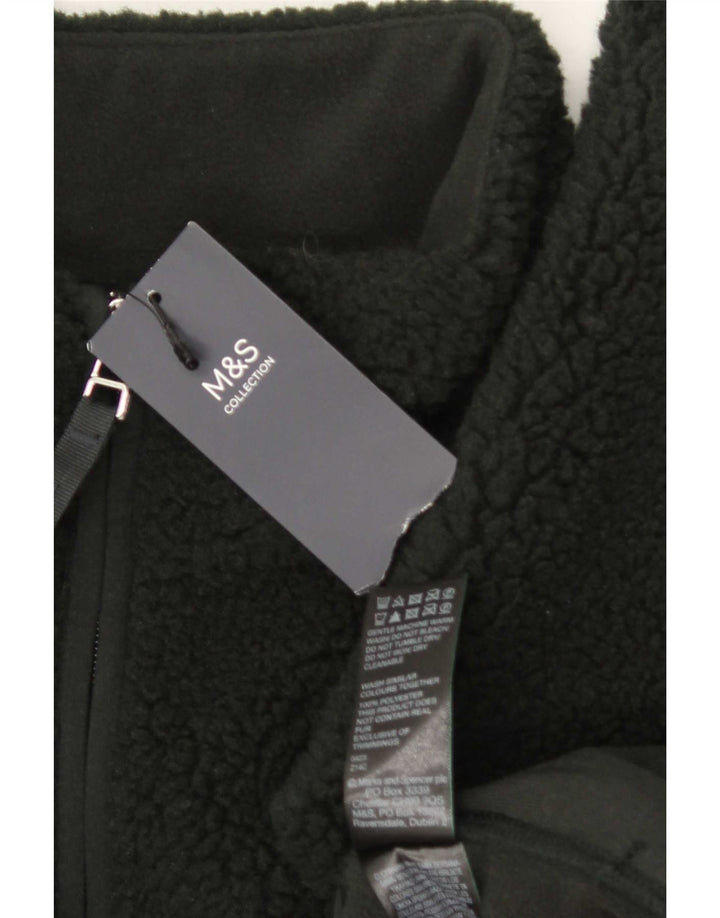 Marks & Spencer Womens Fleece Jacket UK 20 2XL Green Polyester