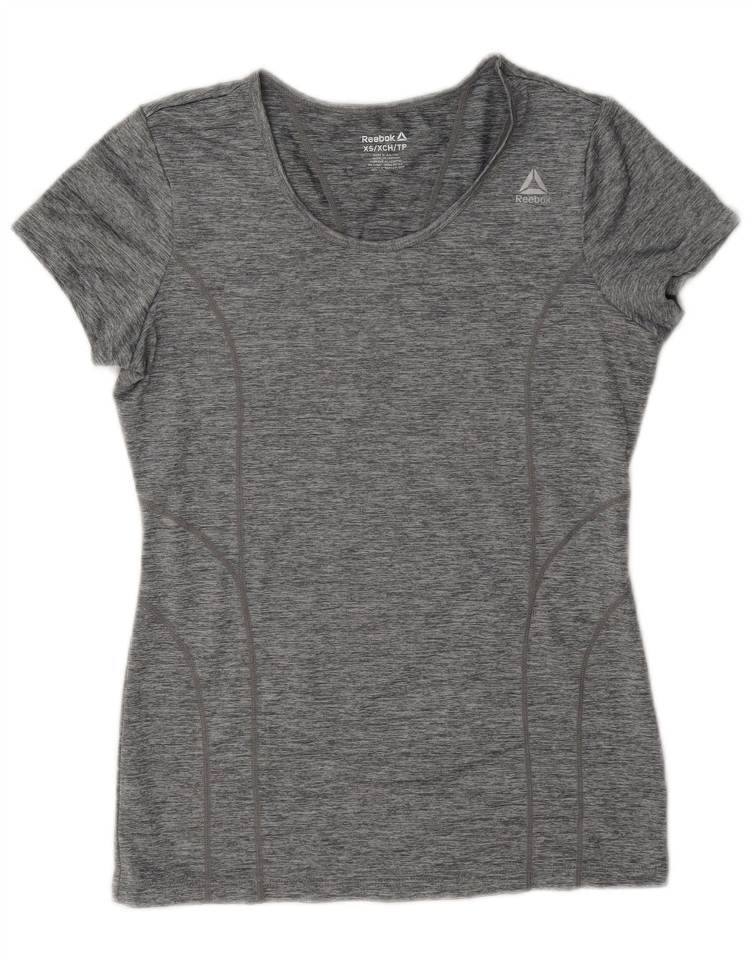 Reebok Womens T-Shirt Top UK 6 XS Grey Polyester