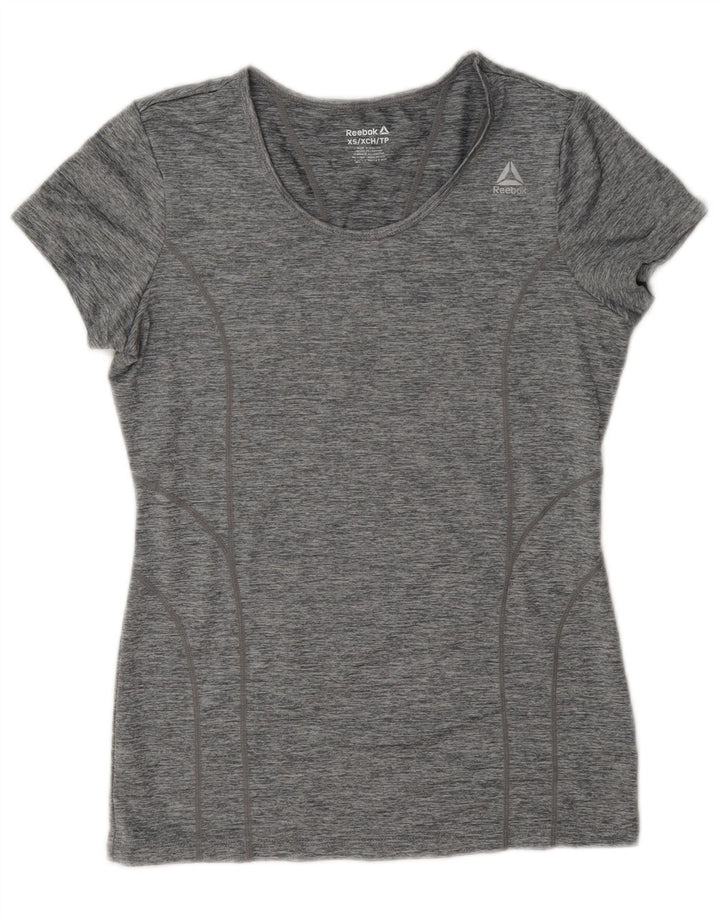 Reebok Womens T-Shirt Top UK 6 XS Grey Polyester