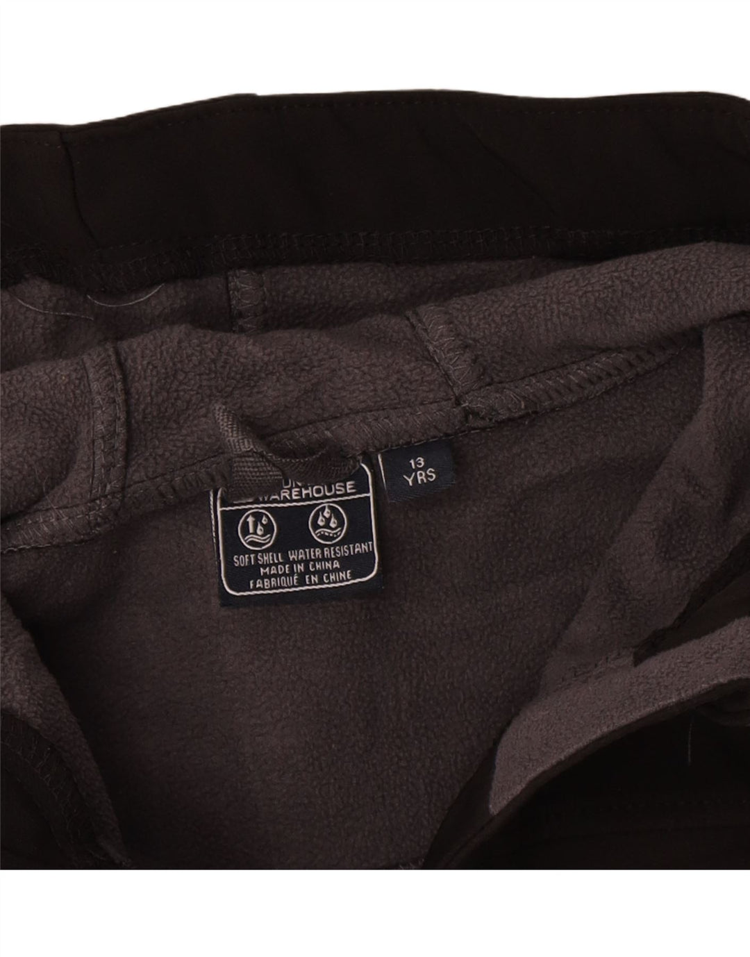 Mountain Warehouse Boys Hooded Rain Jacket 12-13 Years Black Polyester