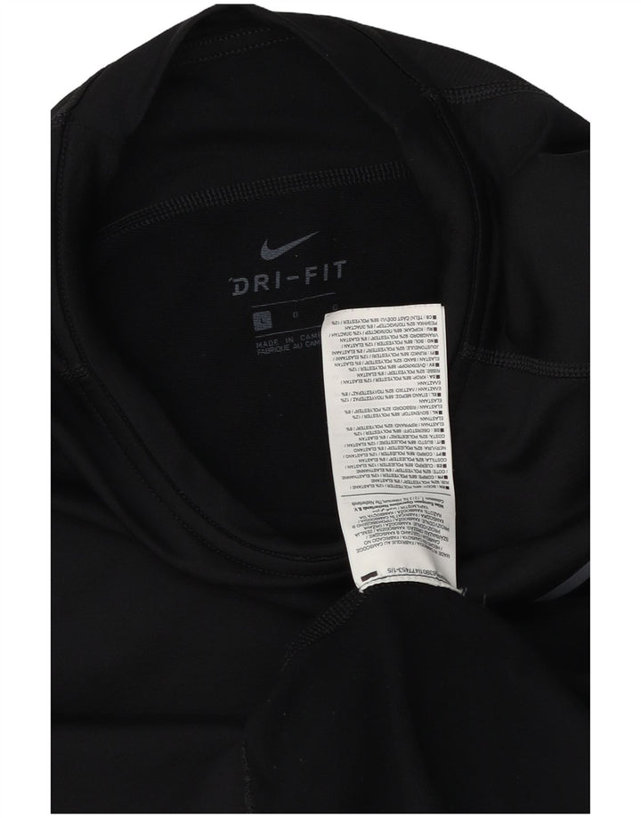 Nike Mens Dri Fit Top Long Sleeve Large Black Polyester