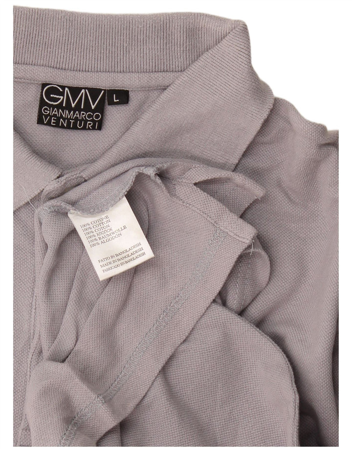Gianmarco Venturi Mens Polo Shirt Large Grey